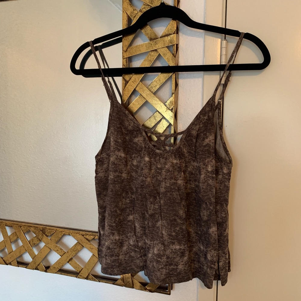 Brown crop top